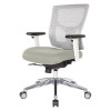 ProGrid® White Mesh Mid Back Chair - 95673-5882, front side view