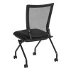 Soft PU Padded Back Armless Folding Chair (2-Pack) - 69350-30, back left view