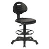 KH540 Drafting Chair with Adjustable Black Front View