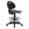 KH540 Drafting Chair with Adjustable Black Back View
