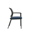 Kompanion Upholstered Seat & Mesh Back Guest Chair - MVL2809, side view