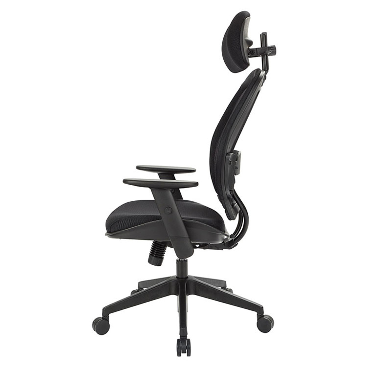 Professional Light AirGrid® Back Manager's Chair with Black Bonded Lea -  NextGen Furniture, Inc.