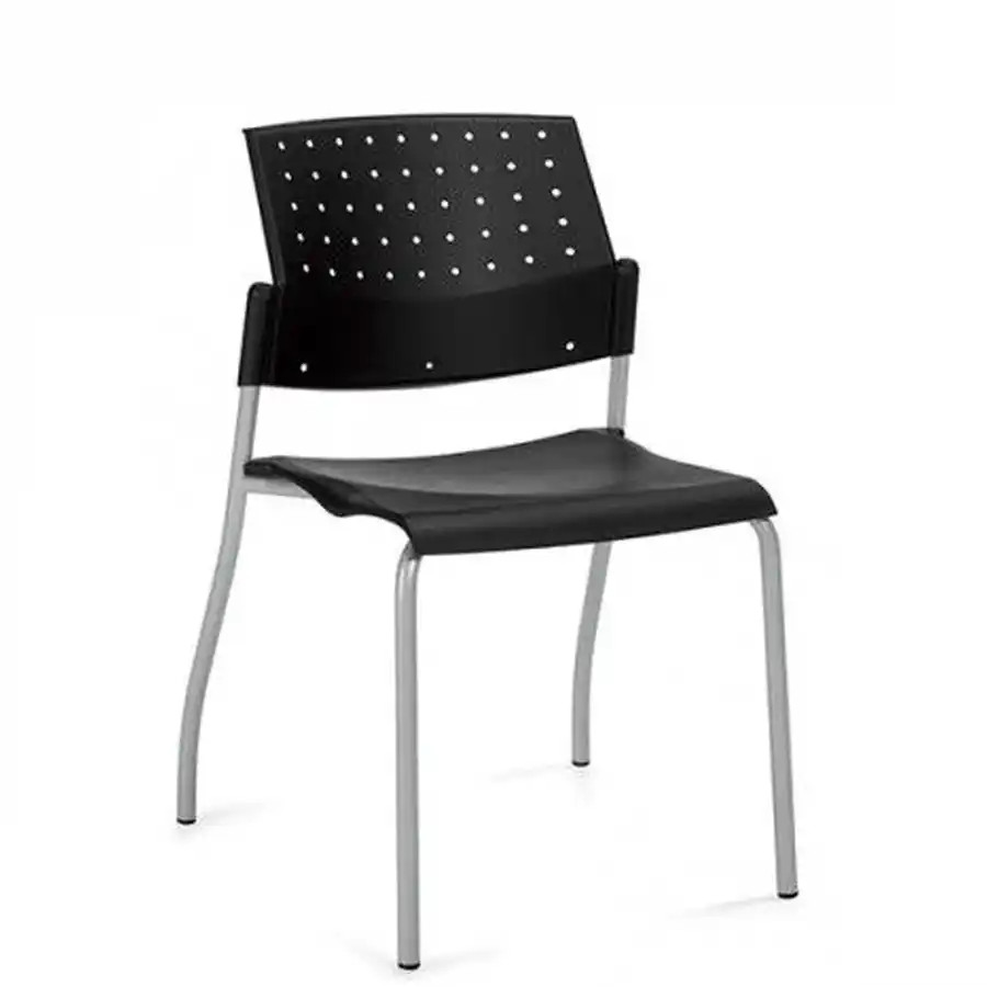 Global Sonic™ 6508 Armless Stacking Chair. Wall Saver Option