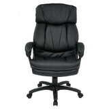 Oversized Faux Leather Executive Chair, front view