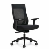 Zim OTG11351B Black High Back Synchro-Tilter
