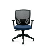 Ibex MVL2804, Upholstered Seat & Mesh Back Tilter, OTG, front view