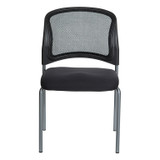Titanium Finish Black Visitors Chair 86724R-30, front view