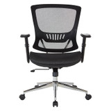 WorkSmart Mesh Screen Seat and Back Chair EM98910C-3, front view WorkSmart Mesh Screen Seat and Back Chair EM98910C-3, front view
