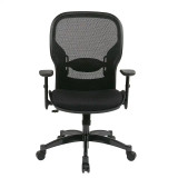 Space Seating Professional Black Breathable Mesh Back Chair - 2300, front view Space Seating Professional Black Breathable Mesh Back Chair - 2300, front view