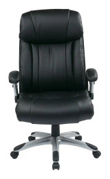 WorkSmart Executive Bonded Leather Chair - ECH38665A-EC3, front view