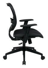Space Seating Black AirGrid Seat and Back Deluxe Task Chair, side view