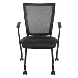 Soft Frame PU Padded Back Folding Chair - 69349-30, front view Soft Frame PU Padded Back Folding Chair - 69349-30, front view