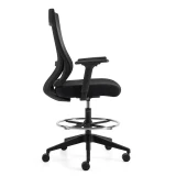 Zim High Back Height Adjustable Stool - OTG11353B, side view