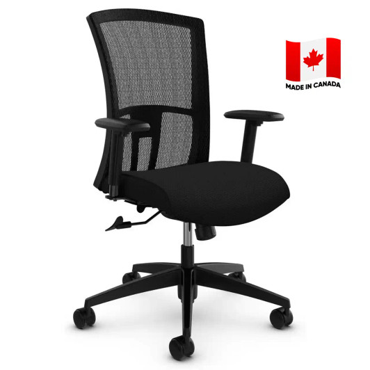 Vion™ Mesh High Back Tilter (6321-4) Black.  Made in Canada
