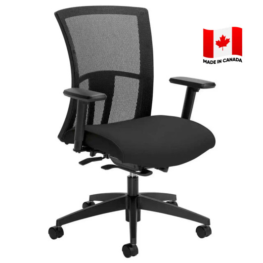 Vion™ Mesh Medium Back Tilter (6322-4) Black.  Made in Canada