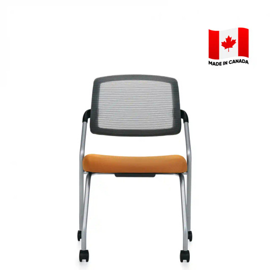 Spritz™ Armless Flip Seat Nesting Chair, Casters.  Made in Canada