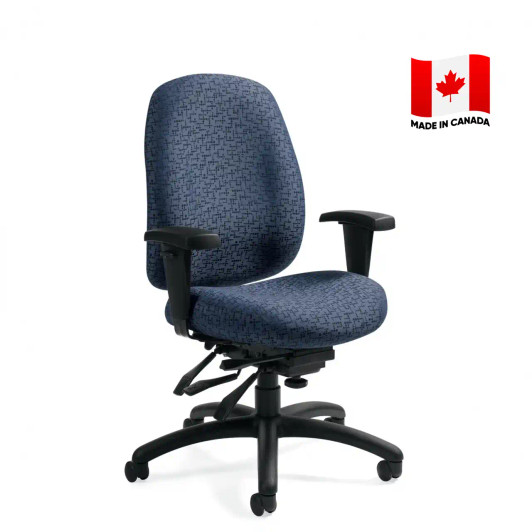 Granada® Deluxe Medium Back Multi-Tilter - 1171-3 - Colour.  Made in Canada
