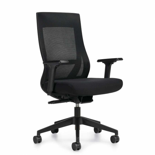 Zim OTG11351B Black High Back Synchro-Tilter