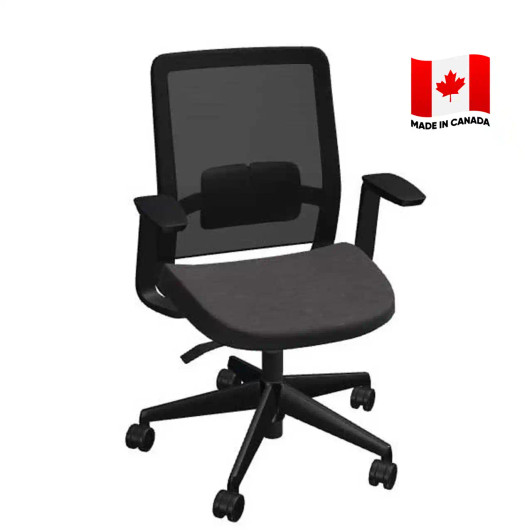 Factor™ Medium Back Black Coal (5541).  Made in Canada
