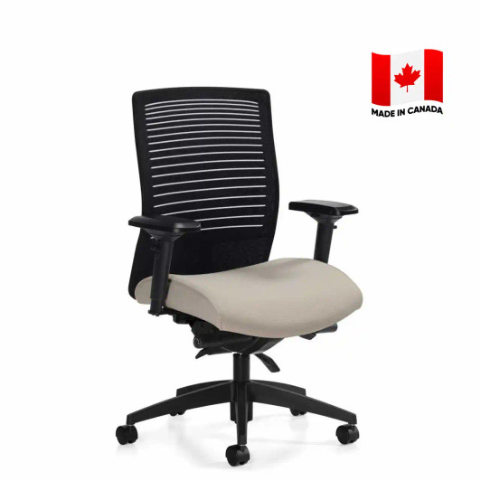 Global Loover™ Medium Back Synchro-Tilter (2662-0). Made in Canada