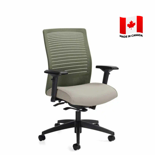 Global Loover™ Medium Back Weight Sensing Synchro-Tilter (2662-8). Made in Canada