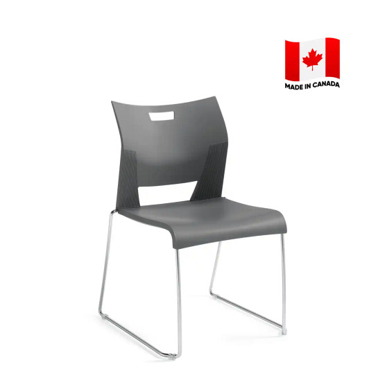 Duet Armless Chair, Polypropylene Seat & Back 6621.  Made in Canada