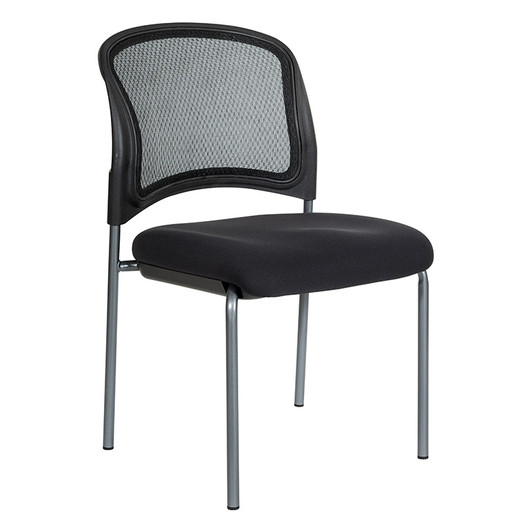 Titanium Finish Black Visitors Chair 86724R-30