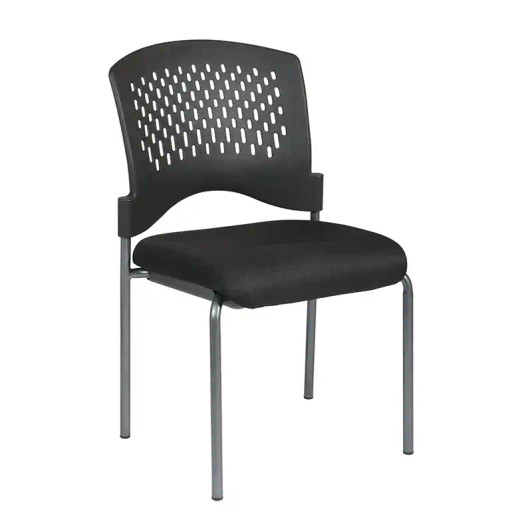 ProLine II Titanium Finish Armless Visitors Chair with Ventilated Plastic Wrap Around Back ProLine II Titanium Finish Armless Visitors Chair with Ventilated Plastic Wrap Around Back