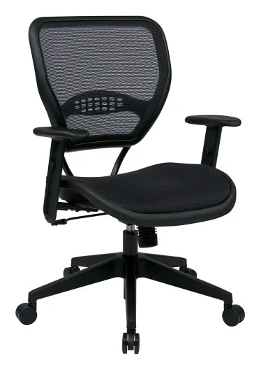 Space Seating Black AirGrid Seat and Back Deluxe Task Chair - 5560