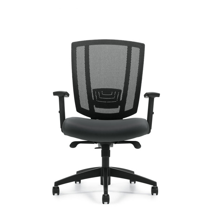 Avro MVL3101, Upholstered Seat & Mesh Back Synchro-Tilter, front
