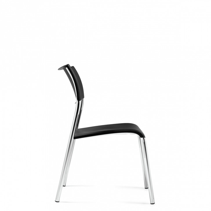 Dori 2 Armless Stacking Chair, side view