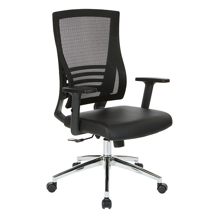 EM60930C WorkSmart Black Breathable Mesh Back Chair