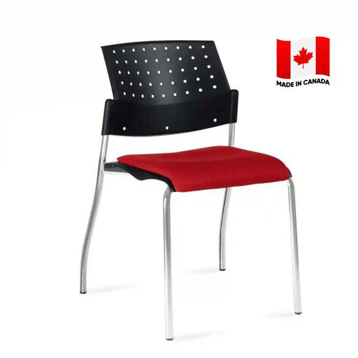 Sonic™ Stacking Chair, Upholstered Seat, Armless - GC6509WS.  Made in Canada