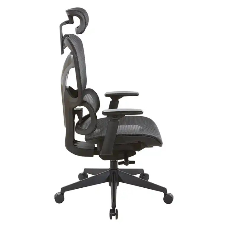 WorkSmart Mesh Back Manager's Chair with Headrest, side view