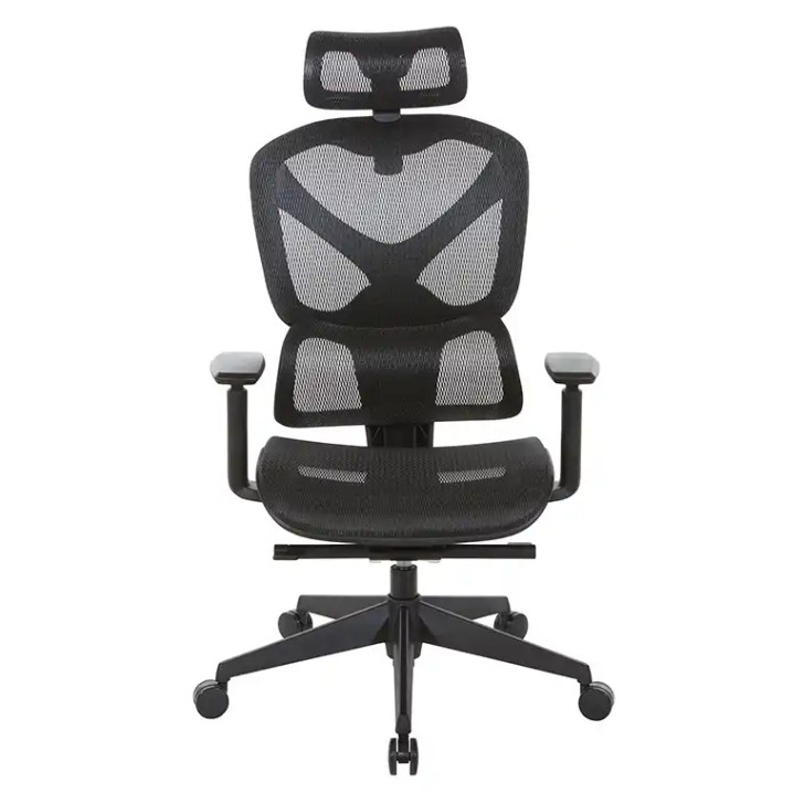 WorkSmart Mesh Back Manager's Chair with Headrest, front view