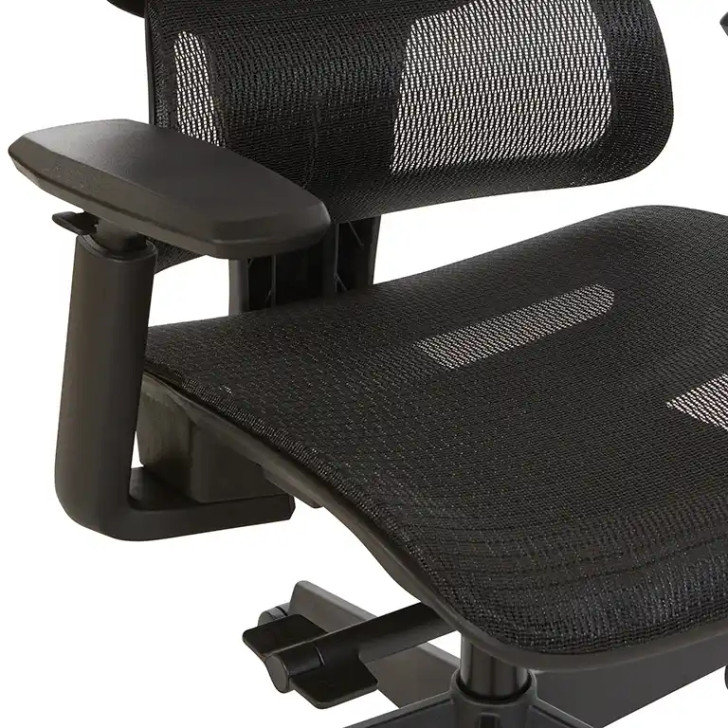 WorkSmart Mesh Back Manager's Chair with Headrest, arm detail