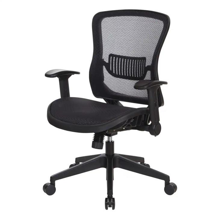 Space Seating Dark Air Grid® Seat and Back Manager's Chair - 515-77N1F2, Left side