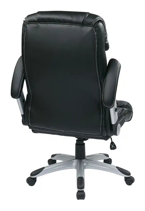 WorkSmart Executive Bonded Leather Chair - ECH38665A-EC3, right back view