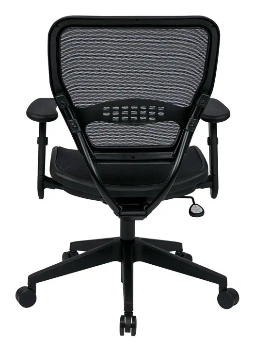Space Seating Black AirGrid Seat and Back Deluxe Task Chair, back view