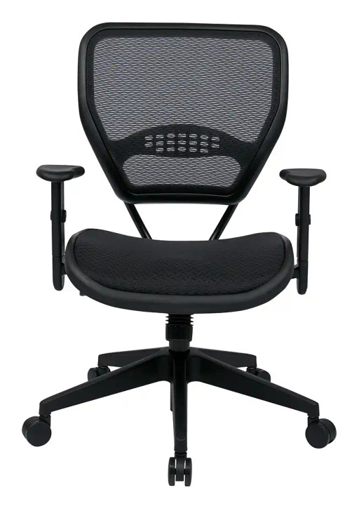 Space Seating Black AirGrid Seat and Back Deluxe Task Chair, front view