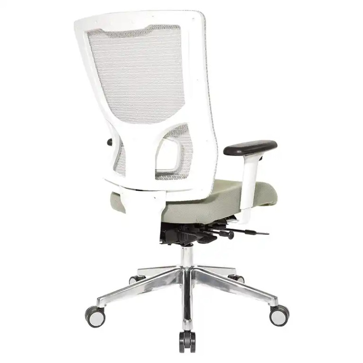 ProGrid® White Mesh High Back Chair - 95672-5882, side back view