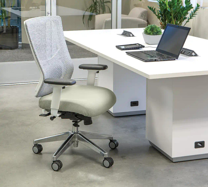 ProGrid® White Mesh High Back Chair - 95672-5882, office
