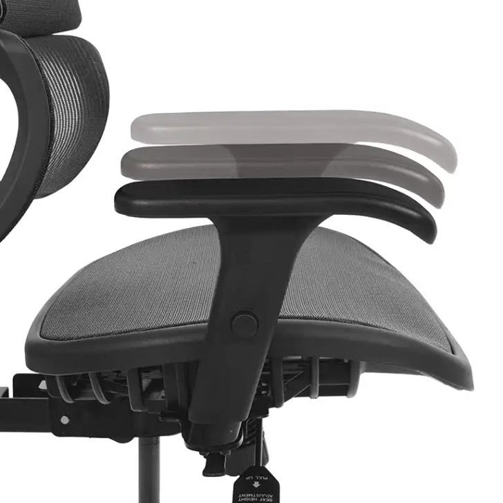 Big & Tall Vertical Matrix Seat and Back Manager's Chair 639-T11763, height arms detail