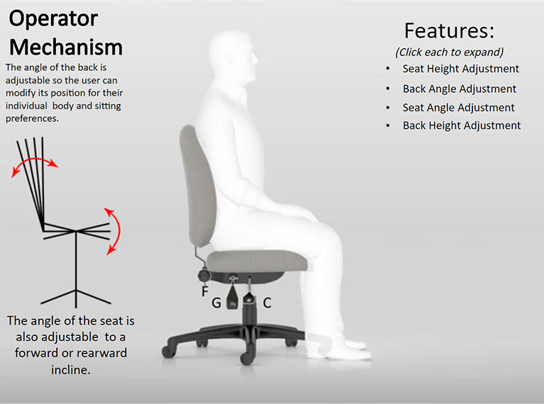 office chair seat tilt adjustment