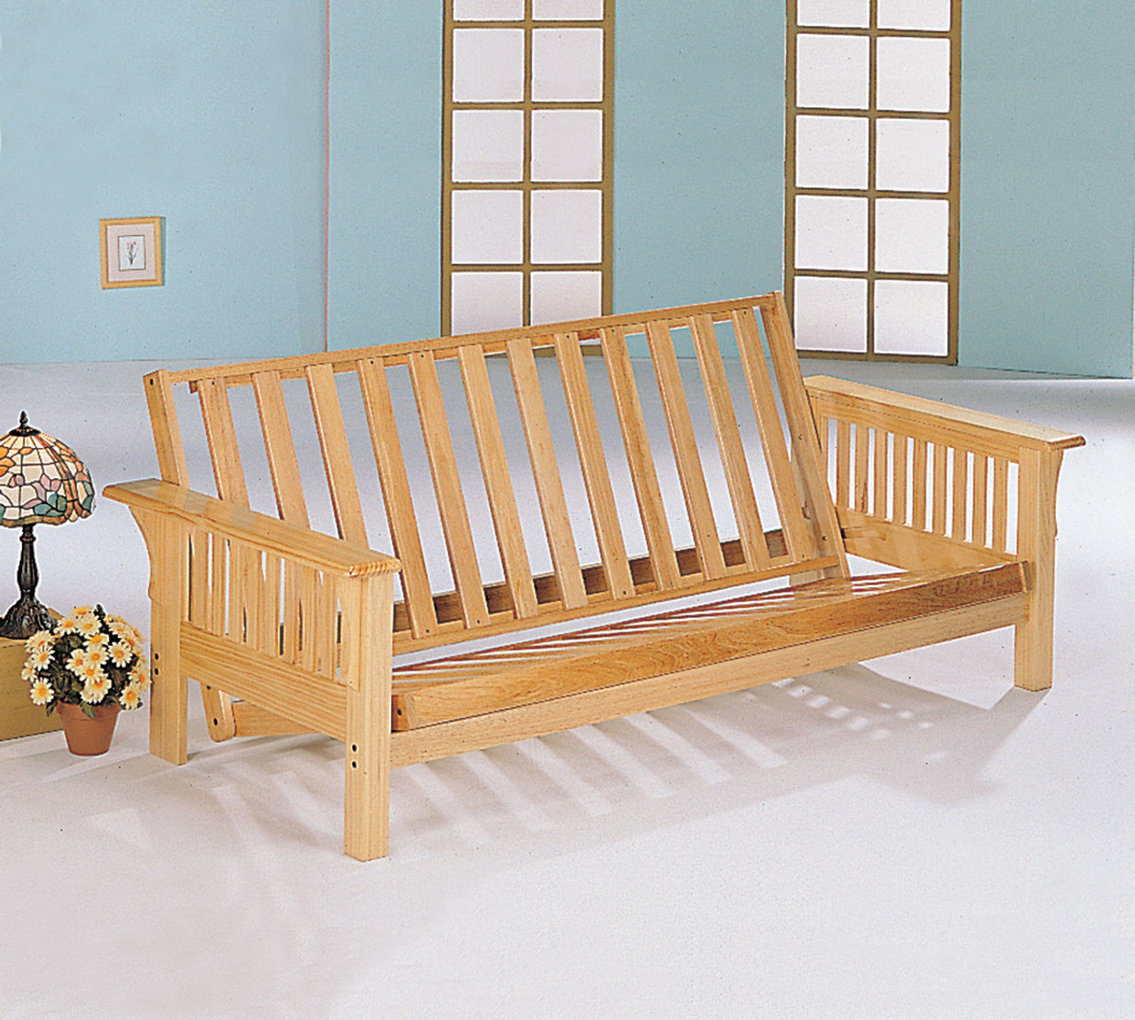 The Casual Weathered Oak Futon Frame available at Cupp's Furniture