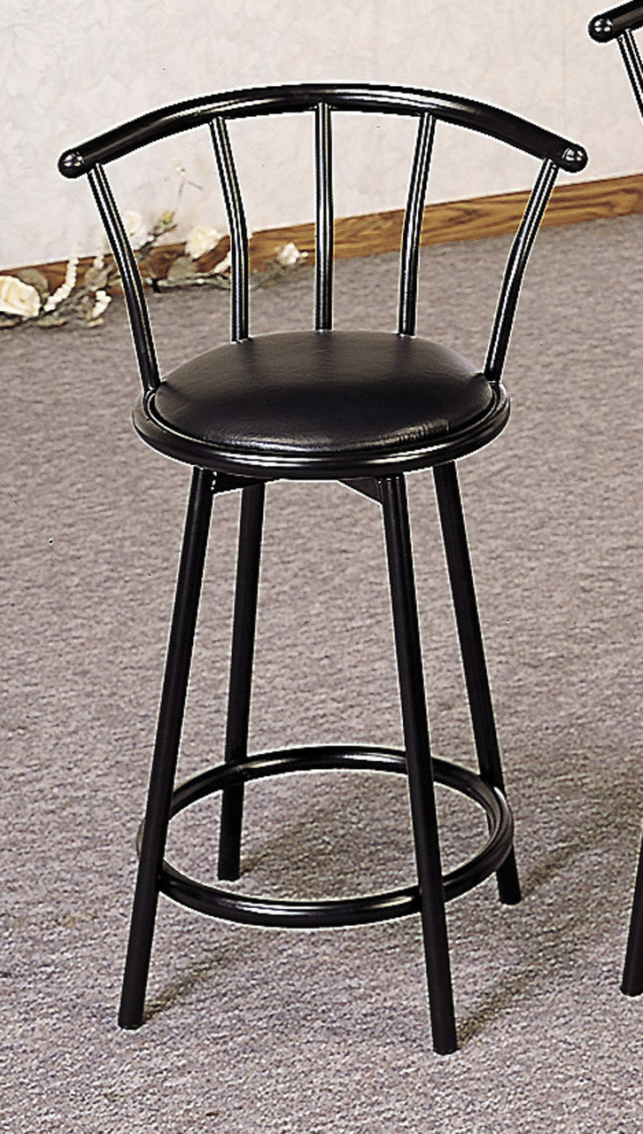 The 24" Black Metal Swivel Bar Stool available at Cupp's Furniture
