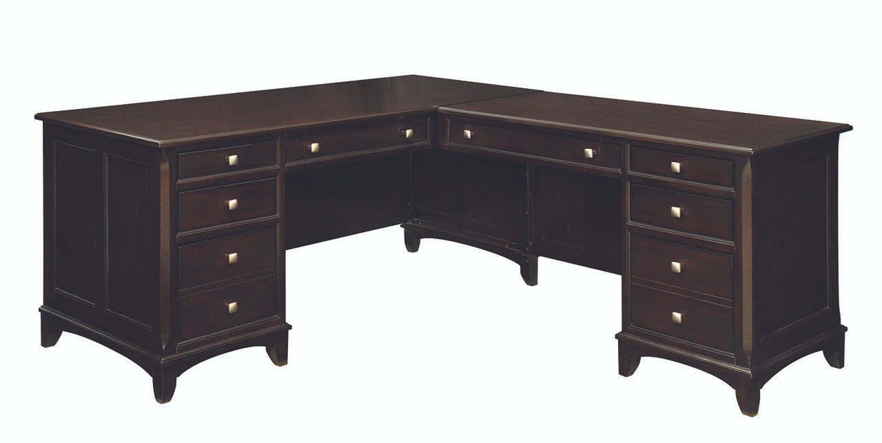 The Garson Cappuccino L Shaped Office Desk Available At Cupp S