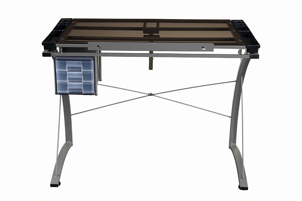 The Contemporary Glass Top Drafting Desk available at Cupp's Furniture