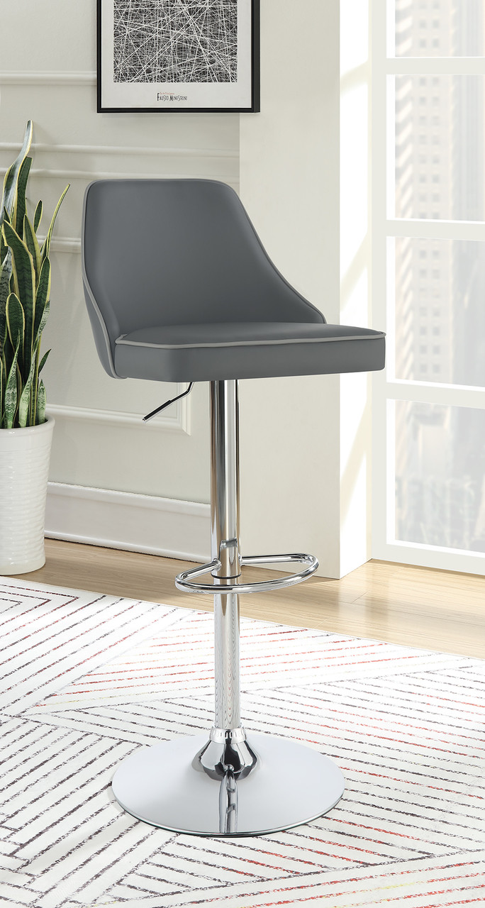 The Contemporary Grey Adjustable Bar Stool available at Cupp's