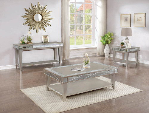 Coaster mirrored clearance coffee table